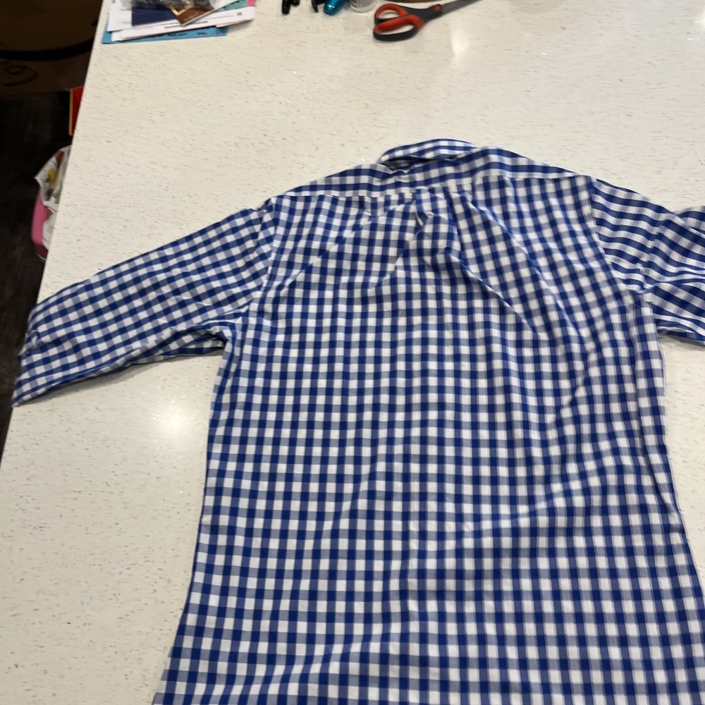 Brooks Brothers Mens Shirt Medium Blue Checks Regent Long Sleeves - Picture 6 of 6